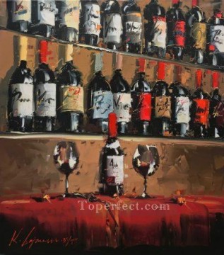 Wine Bar 1 KG textured Oil Paintings